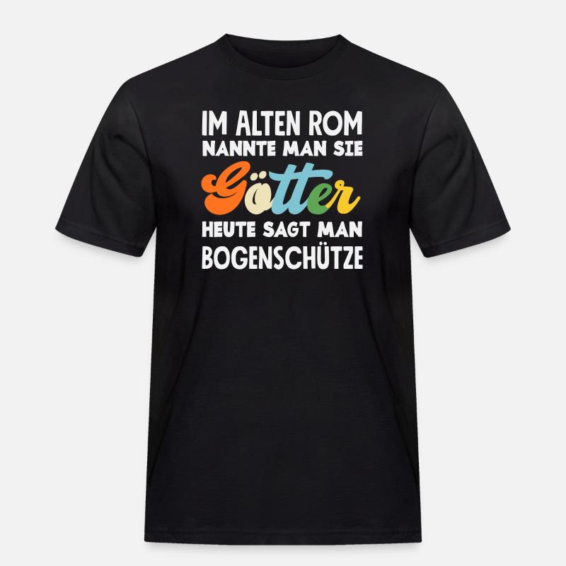 Ich gehe Bogenschießen - Männer Workwear T-Shirt - Schwarz