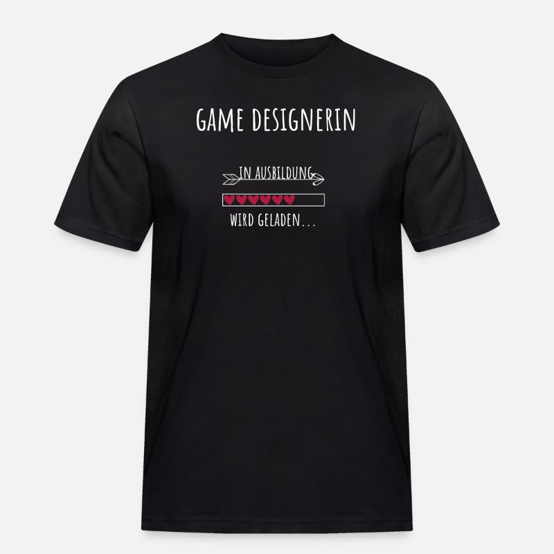 Game Design Studium Beruf Game Designerin - Männer Workwear T-Shirt - Schwarz