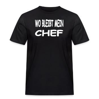 Chef - Männer Workwear T-Shirt - Schwarz - Vorne - AI Model Male 178 light (178cm)