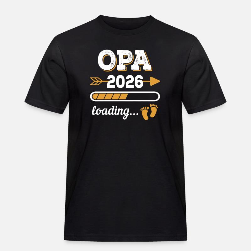 Opa 2026 Loading Zukünftiger Großvater Geschenk - Männer Workwear T-Shirt - Schwarz