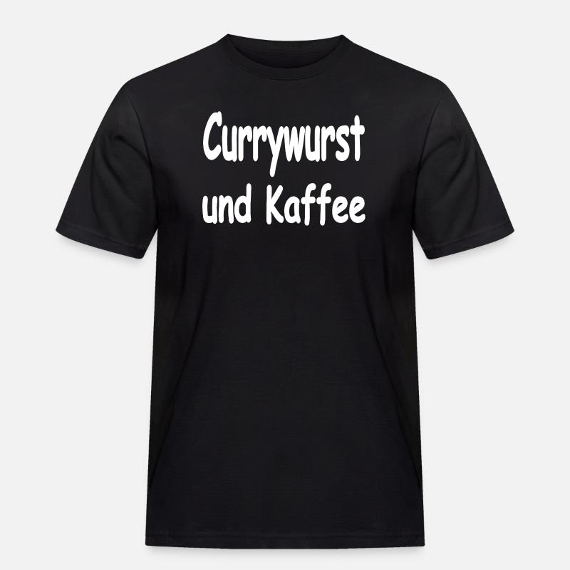 Currywurst - Männer Workwear T-Shirt - Schwarz