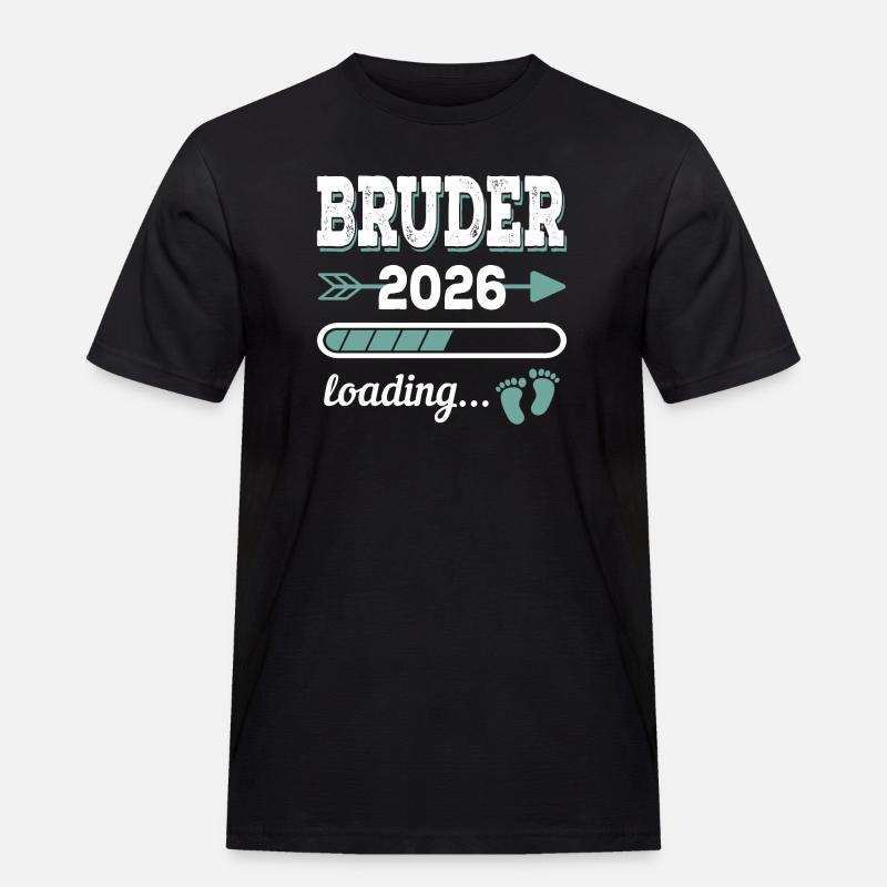 Bruder 2026 Loading Werdende Geschwister Geschenk - Männer Workwear T-Shirt - Schwarz