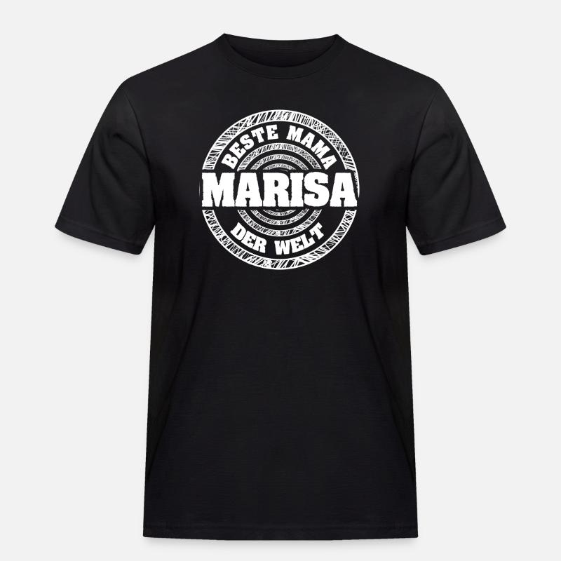 Marisa als Mutter - Männer Workwear T-Shirt - Schwarz
