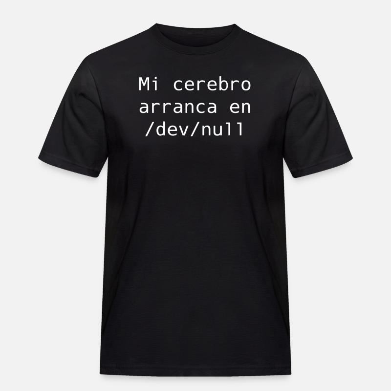 Mon cerveau commence dans /dev /null - T-shirt Workwear homme - noir