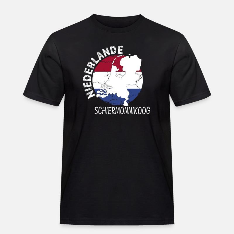 Schiermonnikoog - Männer Workwear T-Shirt - Schwarz