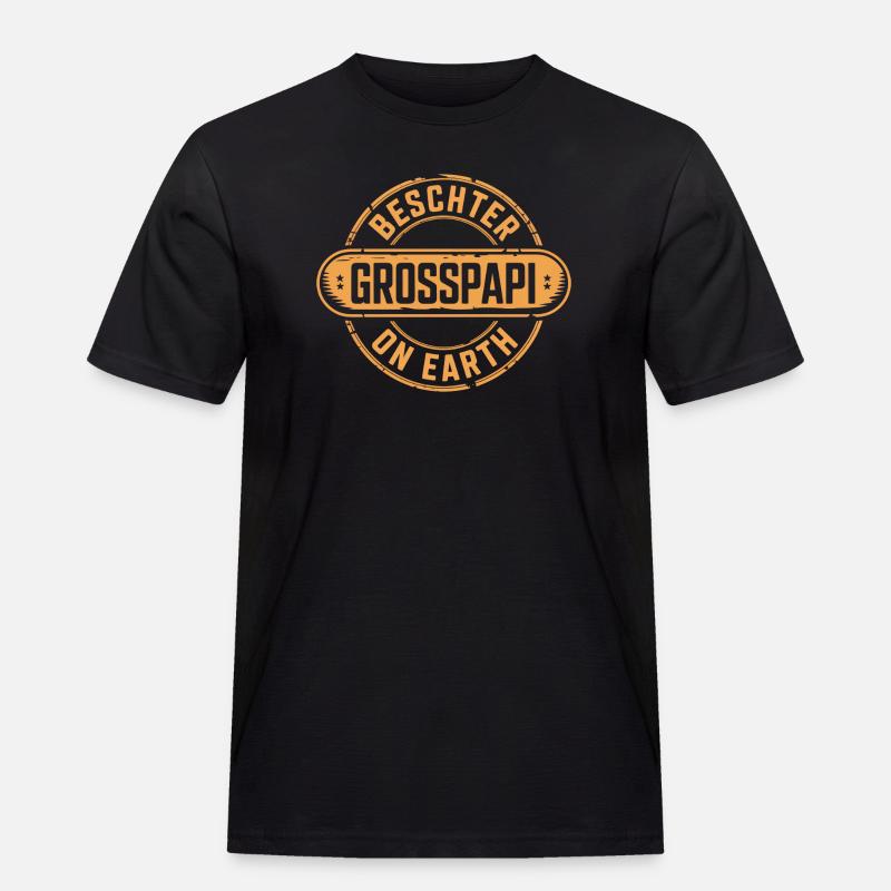Beschter Grosspapi Schweizer Mundart - Männer Workwear T-Shirt - Schwarz