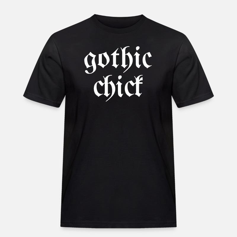Gothic chick Moderner goth Schriftart Spruch - Männer Workwear T-Shirt - Schwarz