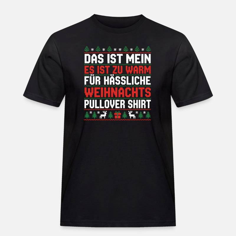Weihnachten - Männer Workwear T-Shirt - Schwarz