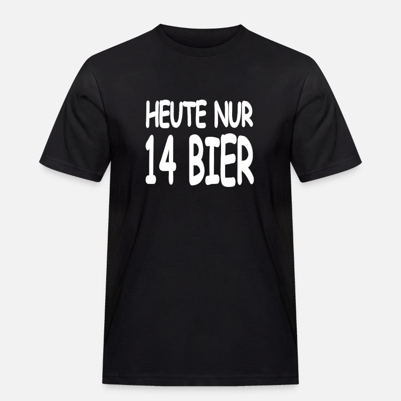Bier - Männer Workwear T-Shirt - Schwarz