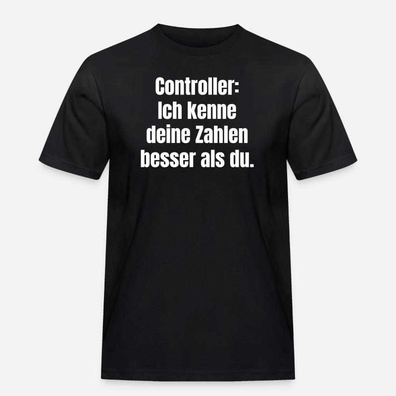 Controllers: Knowing numbers better - Men's Workwear T-Shirt - black