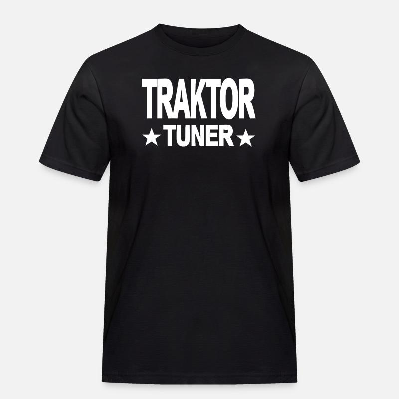 Traktor - Männer Workwear T-Shirt - Schwarz