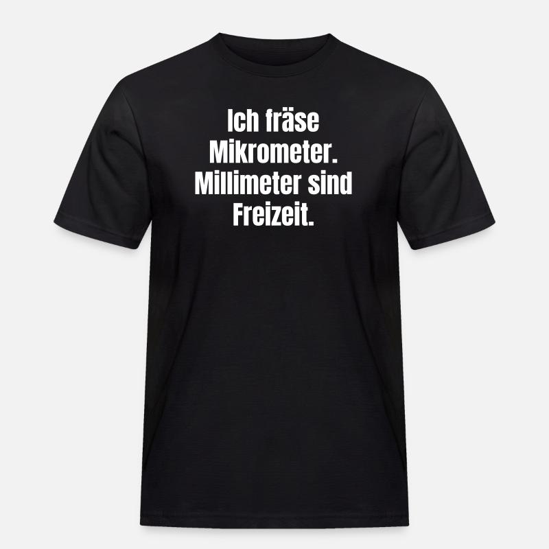 Mikrometer Spruch  - Männer Workwear T-Shirt - Schwarz