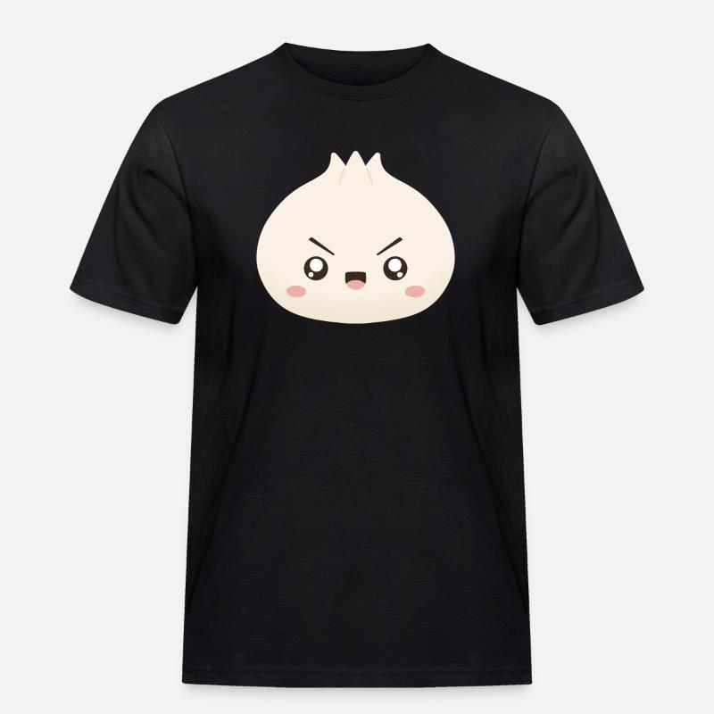Grumpy Dumpling – süßes Maskottchen - Männer Workwear T-Shirt - Schwarz