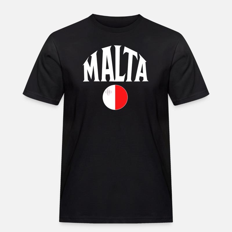 Malta - Männer Workwear T-Shirt - Schwarz