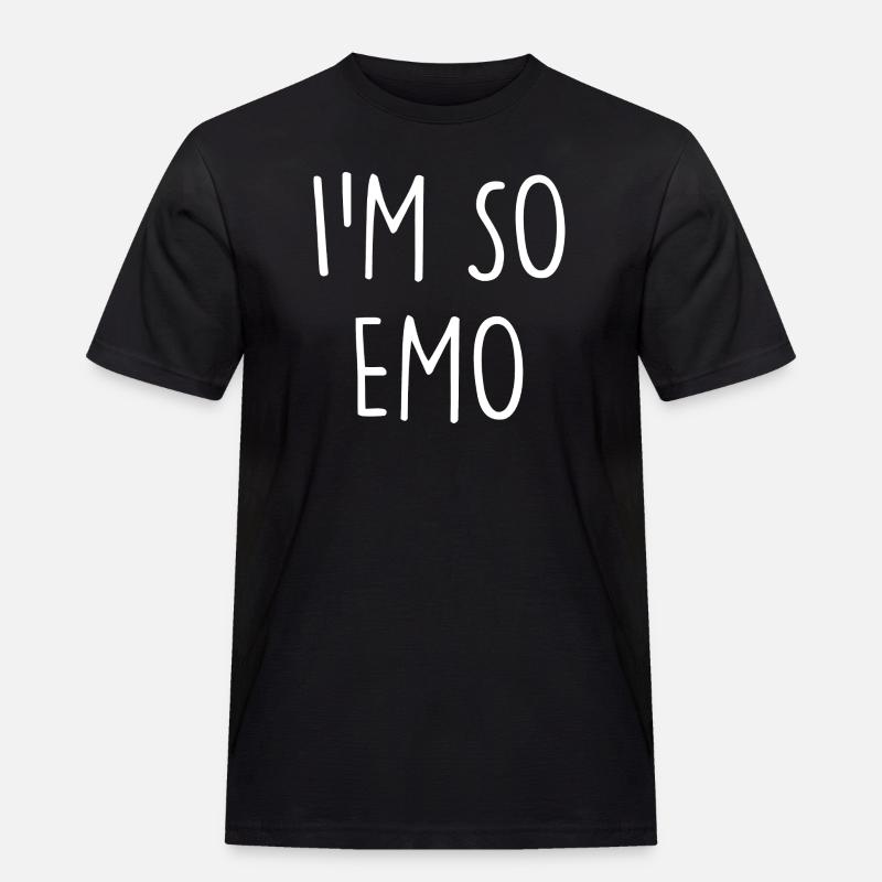  Emo - Männer Workwear T-Shirt - Schwarz