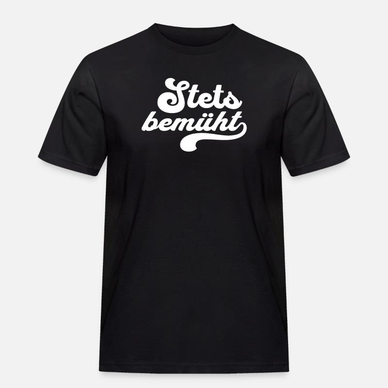 Stets Bemüht - Männer Workwear T-Shirt - Schwarz