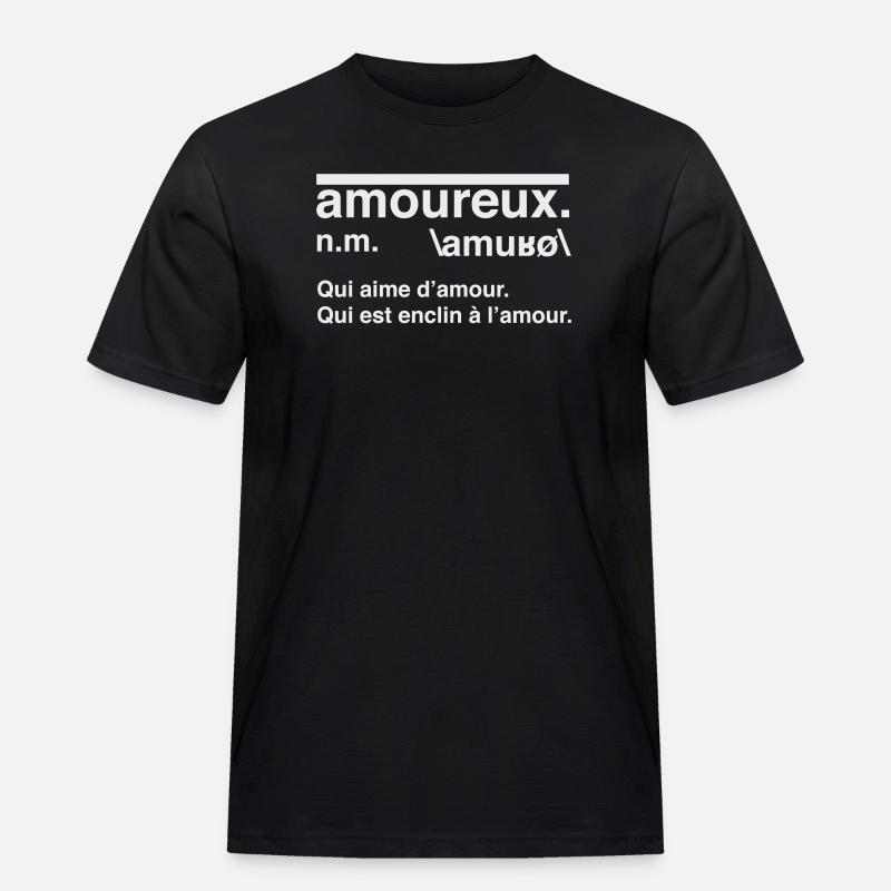 Lovers Definition Dictionary Style - Männer Workwear T-Shirt - Schwarz
