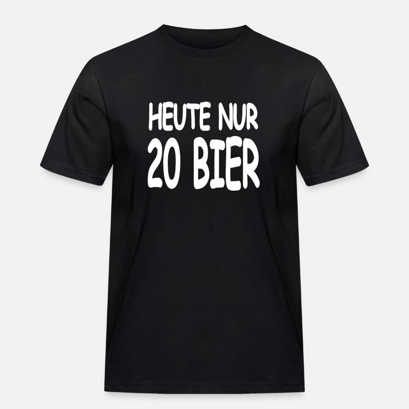 Bier - Männer Workwear T-Shirt - Schwarz