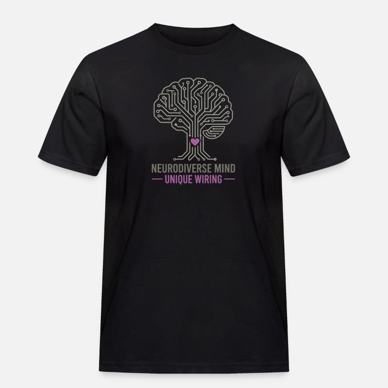 NEURODIVERSER GEIST Einzigartiges Verdrahtungsbewusstsein - Männer Workwear T-Shirt - Schwarz