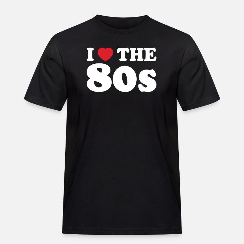 Ich liebe den Retro-Stil der 80er. - Männer Workwear T-Shirt - Schwarz