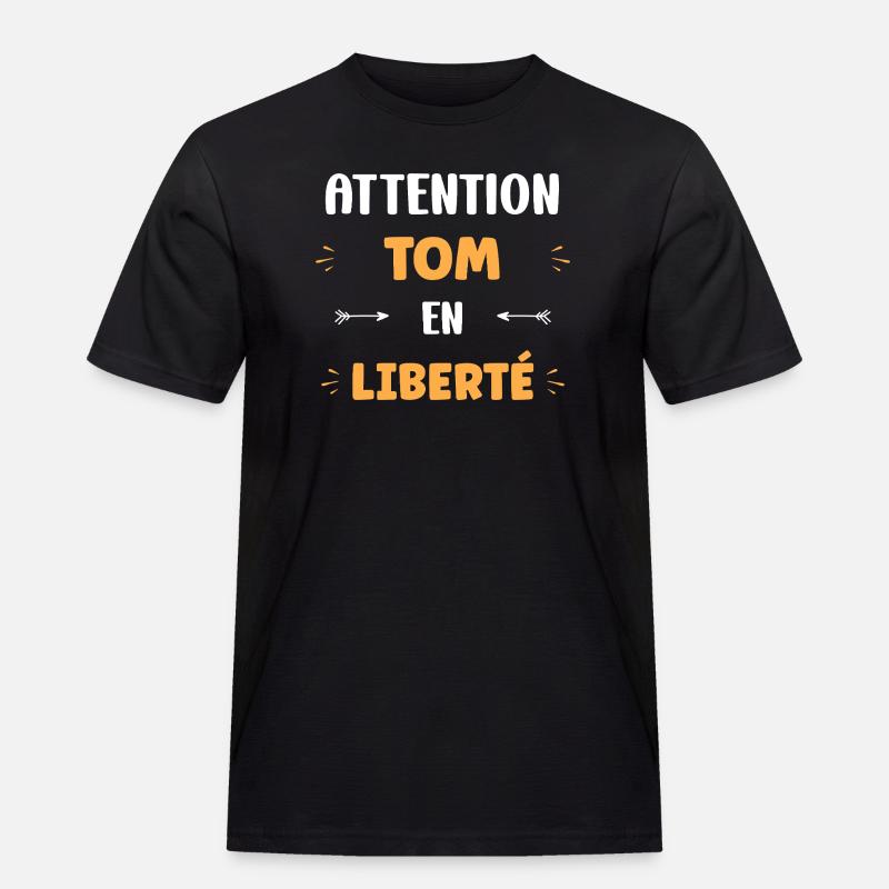 Tom - Männer Workwear T-Shirt - Schwarz