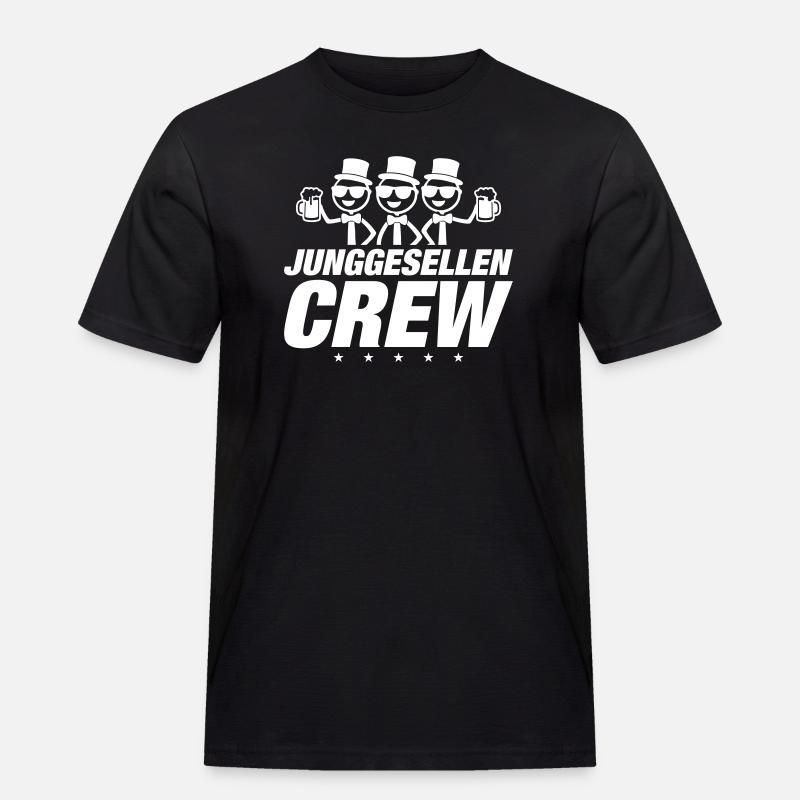 Junggesellen Crew - Männer Workwear T-Shirt - Schwarz