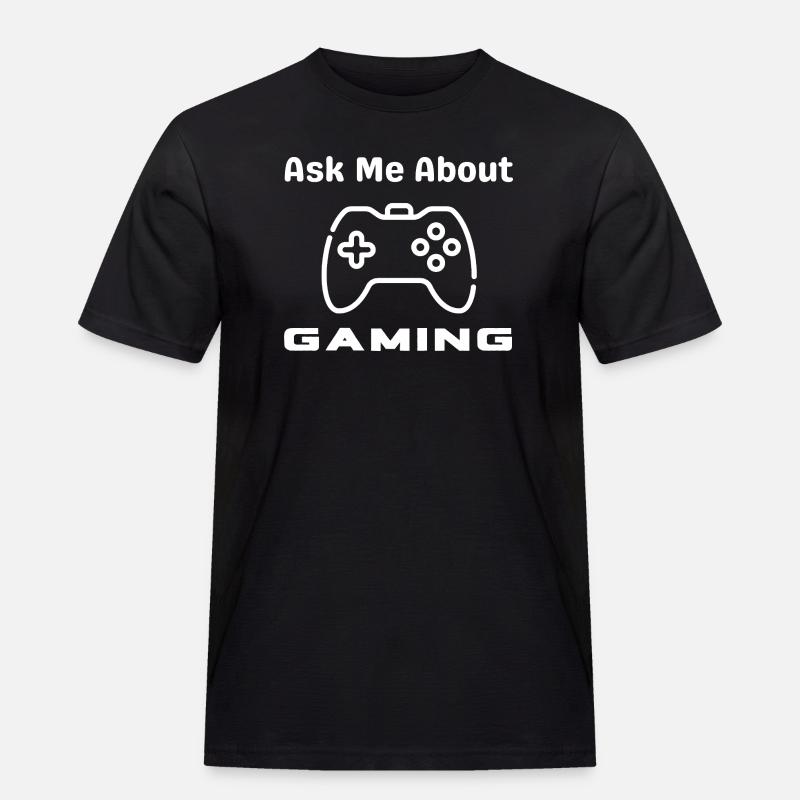 Ask Me About Gaming Controller - Men's Workwear T-Shirt - black