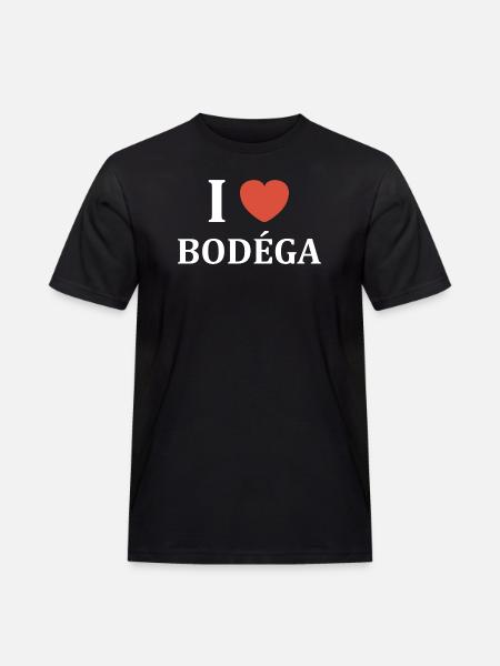 I Love Bodega Logo Tee - Men's Workwear T-Shirt - black