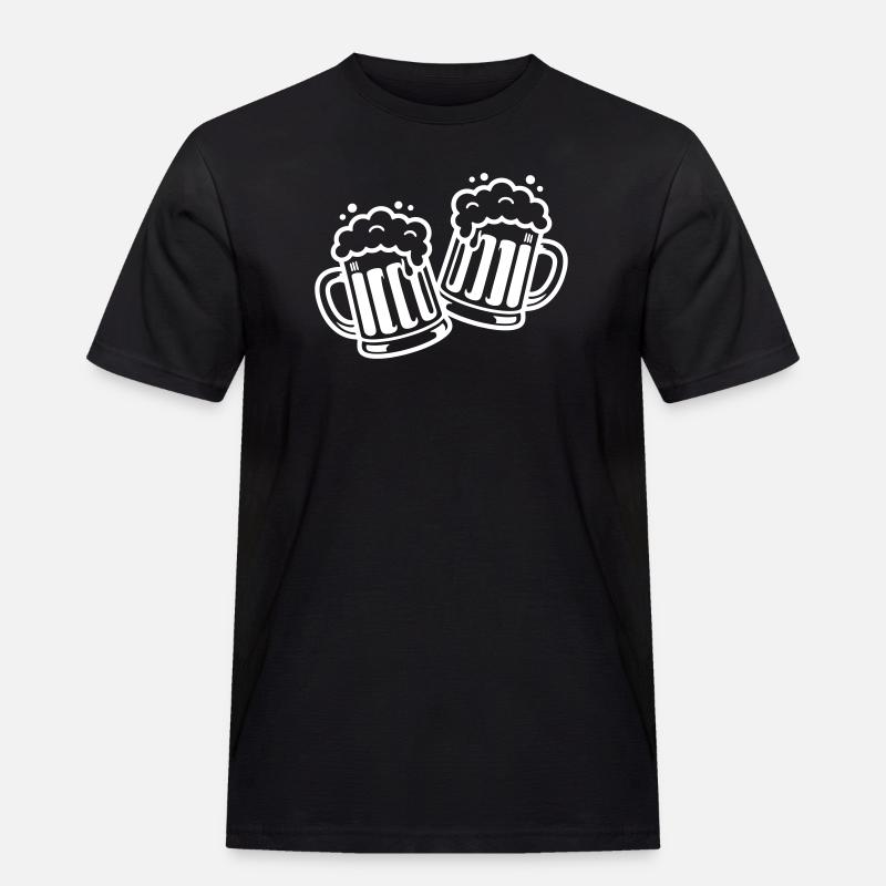 Bierkrug Prost Comic Bier - Männer Workwear T-Shirt - Schwarz