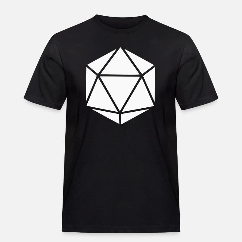 Geometrischer Polyeder Diamant - Männer Workwear T-Shirt - Schwarz