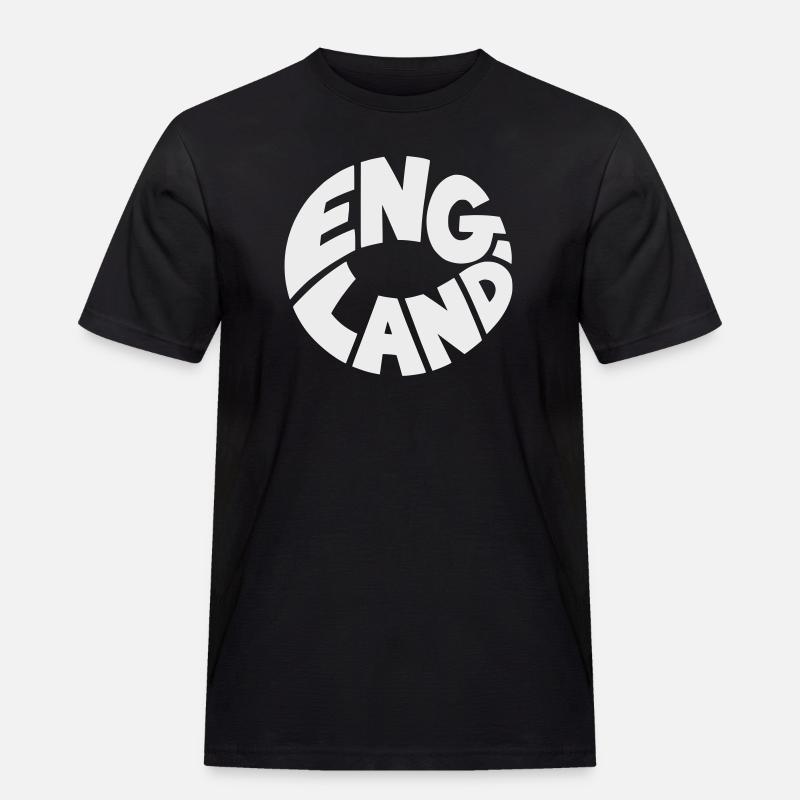 Engand Round Logo Printing Design - Men's Workwear T-Shirt - black