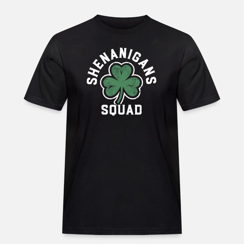 Shenanigans-Team Shamrock Tee - Männer Workwear T-Shirt - Schwarz