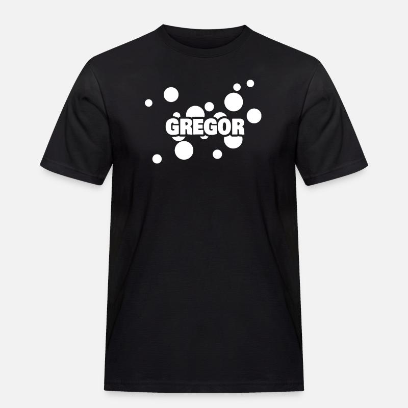 First name Gregor - Men's Workwear T-Shirt - black