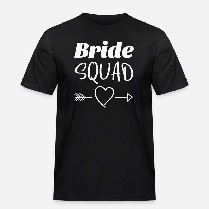 Braut Squad Herz Pfeil - Männer Workwear T-Shirt - Schwarz