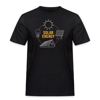Solarzellen Sonnenenergie Erneuerbare Energien - Männer Workwear T-Shirt - Schwarz - Vorne - AI Model Male 178 light (178cm)