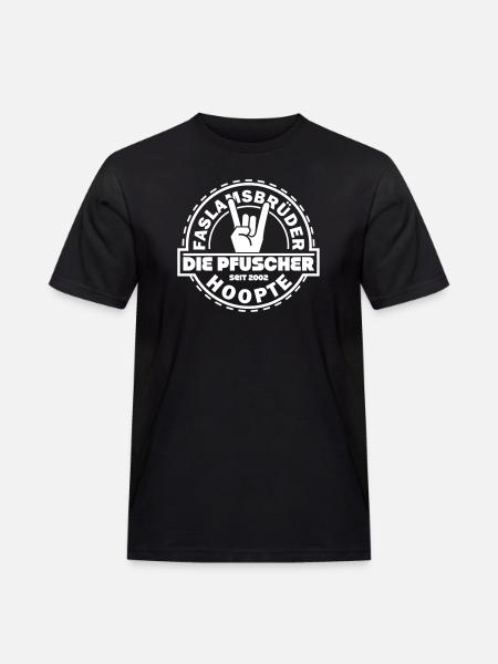 Pfuscherlogo - Männer Workwear T-Shirt - Schwarz