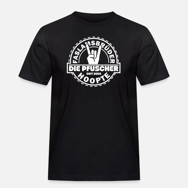 Pfuscherlogo - Männer Workwear T-Shirt - Schwarz