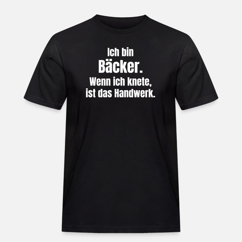 Bäcker: Knettechnik als Handwerk - Männer Workwear T-Shirt - Schwarz