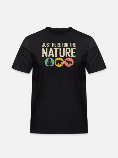 Nature Trio Silhouette Circle - Men's Workwear T-Shirt - black
