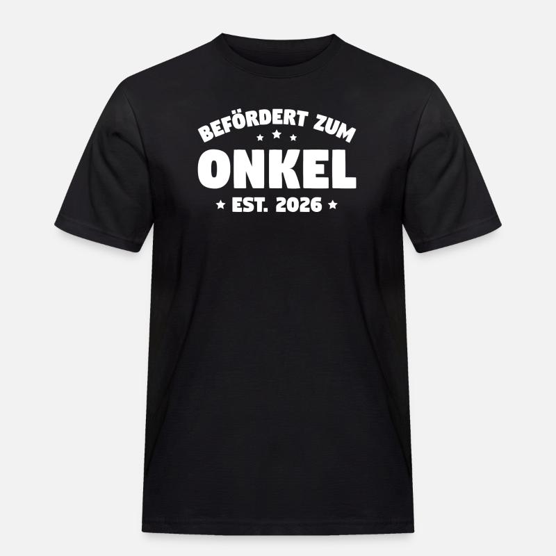 Befördert zum Onkel 2026 – Geschenkidee Onkel - Männer Workwear T-Shirt - Schwarz