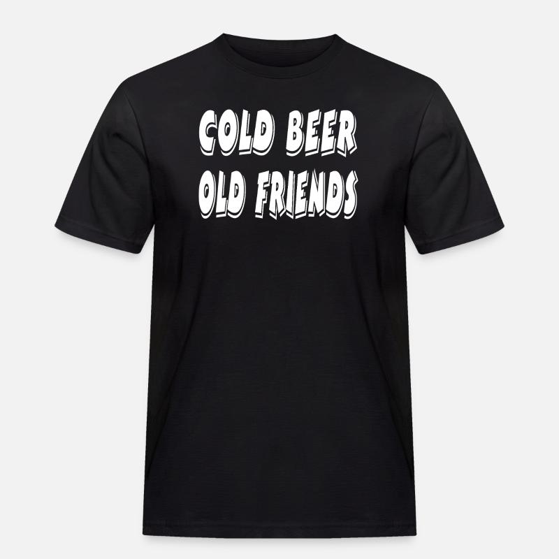 Bier - Männer Workwear T-Shirt - Schwarz