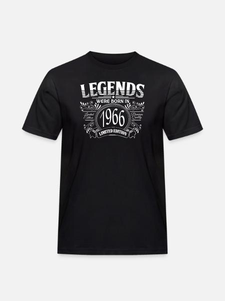 60th Birthday Legends 1966 Vintage Premium Quali - Men's Workwear T-Shirt - black