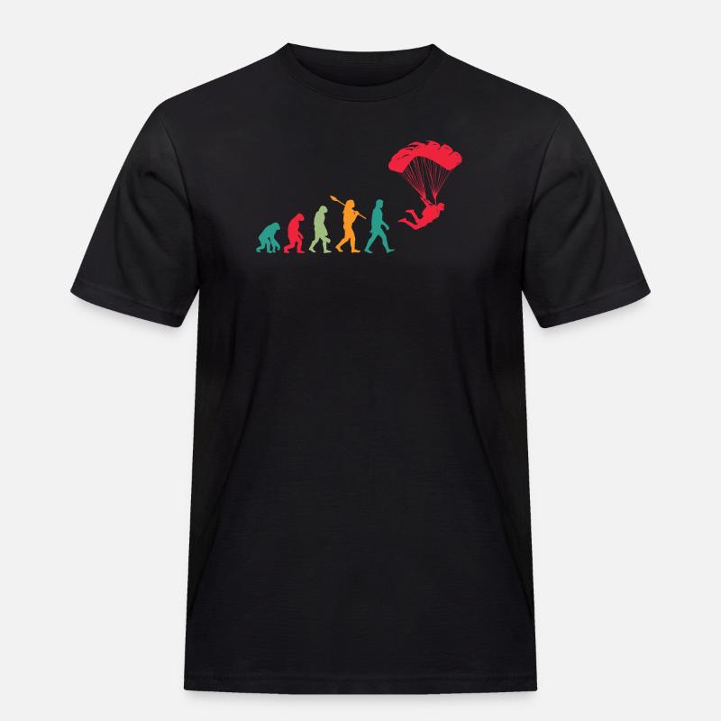 Fallschirm Evolution Fallschirmspringer - Männer Workwear T-Shirt - Schwarz