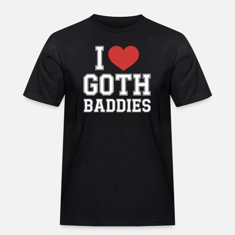 Ich liebe Goth-Bösewichte - Männer Workwear T-Shirt - Schwarz