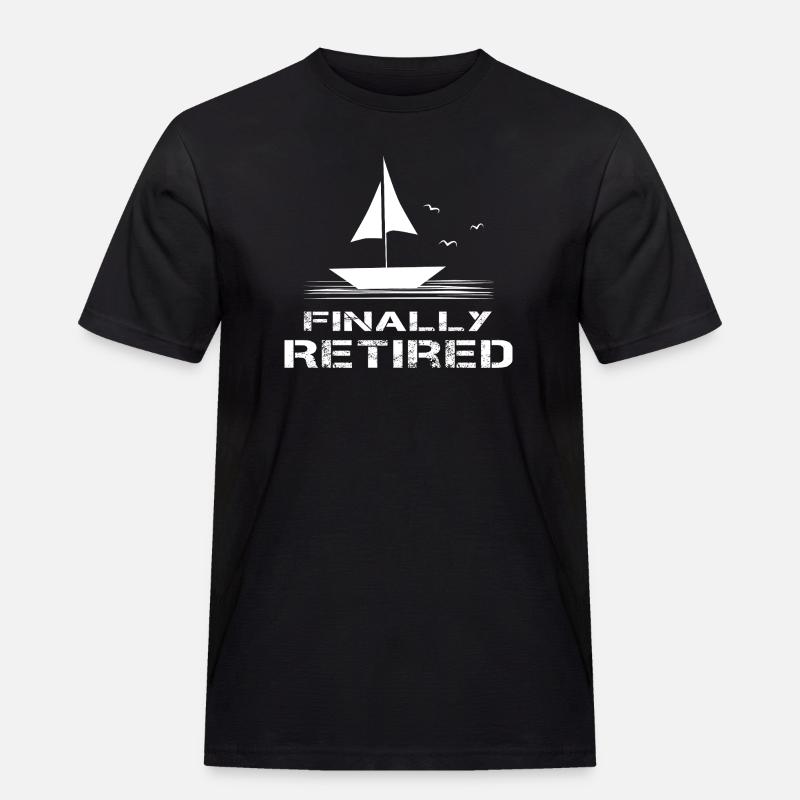 Segelboot Ruhestand endlich in Rente Rentenbeginn - Männer Workwear T-Shirt - Schwarz