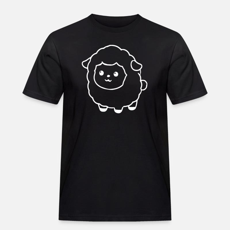 Schaf Schäfchen Lamm - Männer Workwear T-Shirt - Schwarz