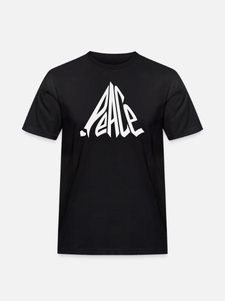 Peace Graffiti Heart Lettering - Men's Workwear T-Shirt - black