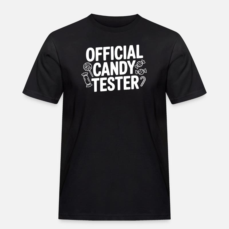 Offizieller Süßigkeitentester - Männer Workwear T-Shirt - Schwarz
