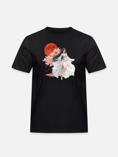 Moonlit Blossom Enchantress - Men's Workwear T-Shirt - black