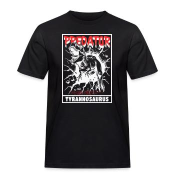 Predator - Tyrannosaurus - Männer Workwear T-Shirt - Schwarz - Vorne - AI Model Male 178 light (178cm)